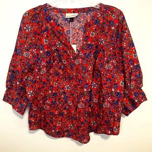Floral 3/4 Sleeve blouse XL